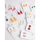 Kötött sapka és kesztyű fülbevaló