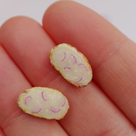 Zsíros kenyér lilahagymával fülbevaló