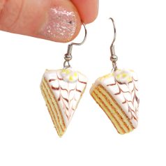 Eszterházy torta szelet fülbevaló