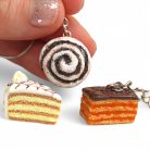 Eszterházy torta szelet fülbevaló