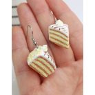 Eszterházy torta szelet fülbevaló