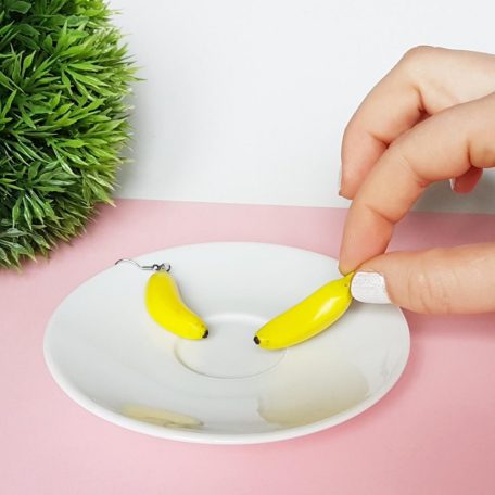 Lógós banán fülbevaló