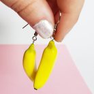 Lógós banán fülbevaló