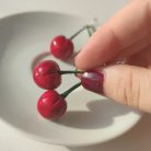 Lógós cseresznye, meggy fülbevaló