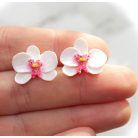 Bedugós orchidea fülbevaló