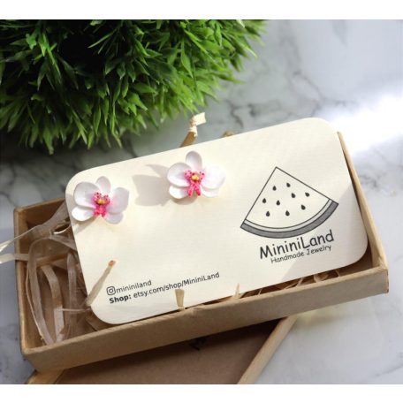 Bedugós orchidea fülbevaló