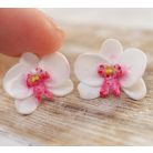 Bedugós orchidea fülbevaló