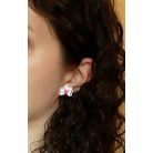 Bedugós orchidea fülbevaló