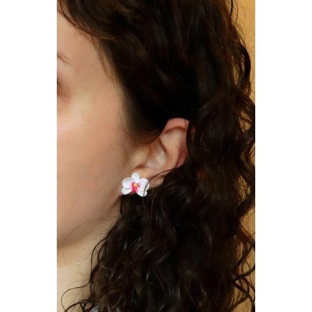 Bedugós orchidea fülbevaló