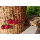 Lógós cseresznye fülbevaló