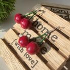 Lógós cseresznye fülbevaló