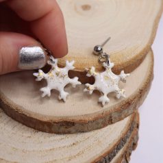 Lógós hópehely fülbevaló