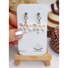 Lógós hópehely fülbevaló