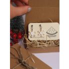 Lógós hópehely fülbevaló