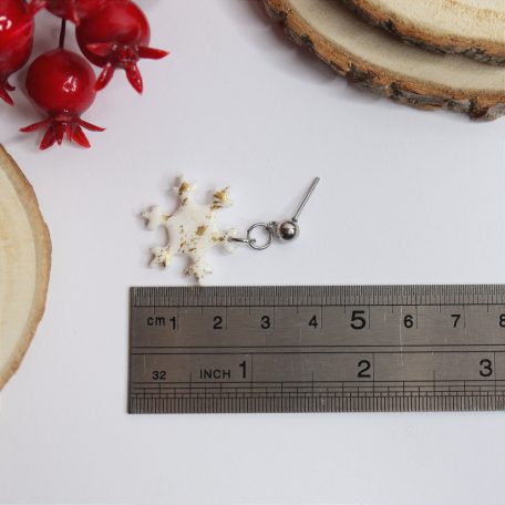 Lógós hópehely fülbevaló