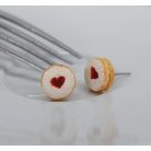 Linzerkarika fülbevaló