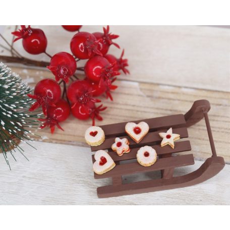 Linzerkarika fülbevaló