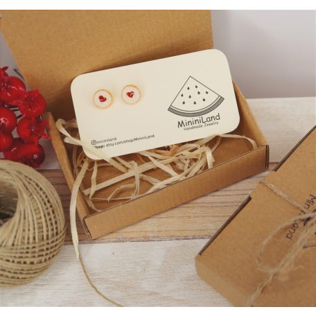 Linzerkarika fülbevaló