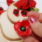 Lógós pipacs fülbevaló