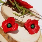 Lógós pipacs fülbevaló