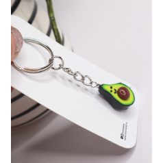 Smiling avocado keychain