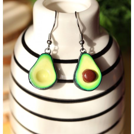 Lógós avokádó fülbevaló