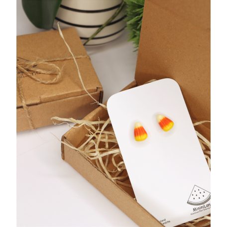 Candy Corn kukorica cukorka fülbevaló