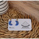 Lógós királykék hold fülbevaló