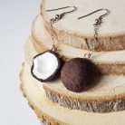 Lógós kókusz fülbevaló