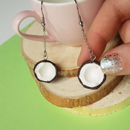 Lógós kókusz fülbevaló