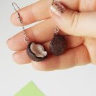 Lógós kókusz fülbevaló