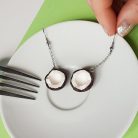 Lógós kókusz fülbevaló