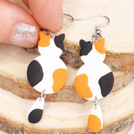 Foltos cica fülbevaló