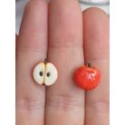 Piros alma fülbevaló
