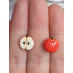 Piros alma fülbevaló