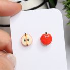 Piros alma fülbevaló