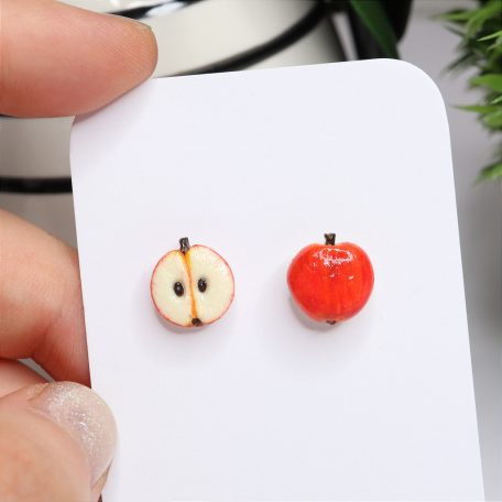 Piros alma fülbevaló