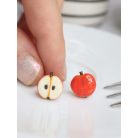 Piros alma fülbevaló