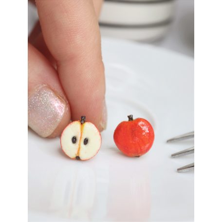 Piros alma fülbevaló