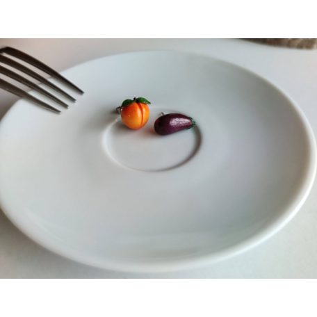 Barack és padlizsán fülbevaló