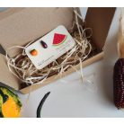 Barack és padlizsán fülbevaló