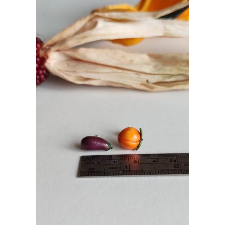 Barack és padlizsán fülbevaló