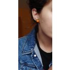 Barack és padlizsán fülbevaló