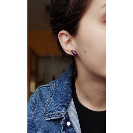 Barack és padlizsán fülbevaló