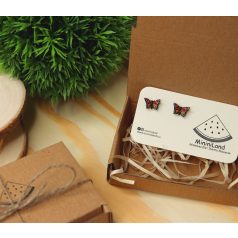 Bedugós narancssárga pillangó fülbevaló