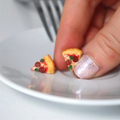 Pizza szelet fülbevaló