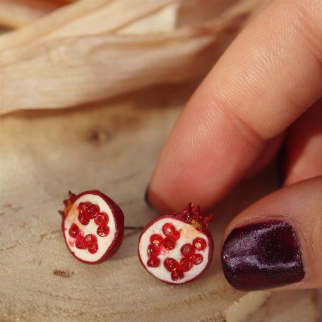 Gránátalma fülbevaló