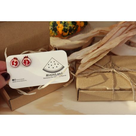 Gránátalma fülbevaló