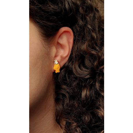 Taiyaki hal gofri fagyival bedugós fülbevaló