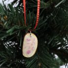 Zsíros kenyér lilahagymával karácsonyfadísz